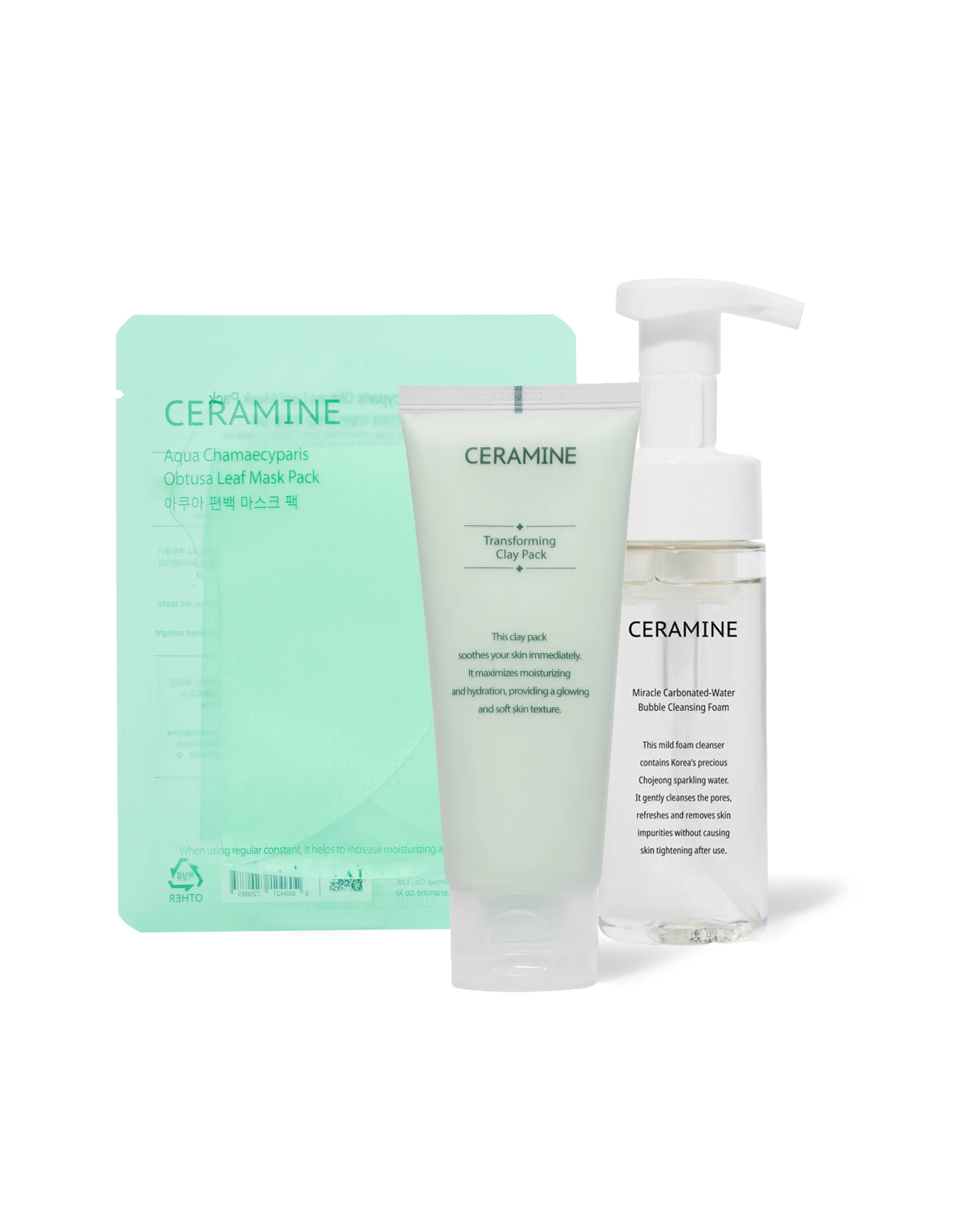 Ceramine Moisture Soothing & Pore care Set calmante y cuidado de los poros